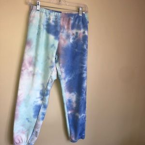 Wildfox Pastel Tie Dye Jogger Sweatpants